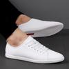 Spring and Summer New Lace-up Flat Baseplate Shoes Trendy Men's Leather Casual Shoes Supply 2025