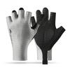 Cycling Half Finger Gloves Outdoor Fitness Anti Slip Wear Resistant Vibration Reducing Ice Silk Thin Sports Half Finger Gloves