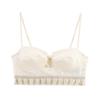 European and American French Women's Fashion Holiday Style Fringed Decorative Suspender Skirt Two-piece Set