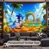 Wall Hanging Tapestry Custom NameSonic Pattern Personalized Printed Fabric Wall Decor