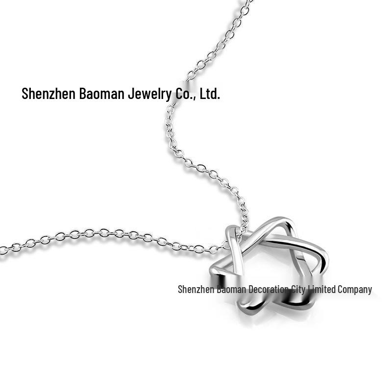 925 Silver Hexagram Pendant Necklace - Fashionable, Cool Style, Light Luxury Collarbone Chain for Women