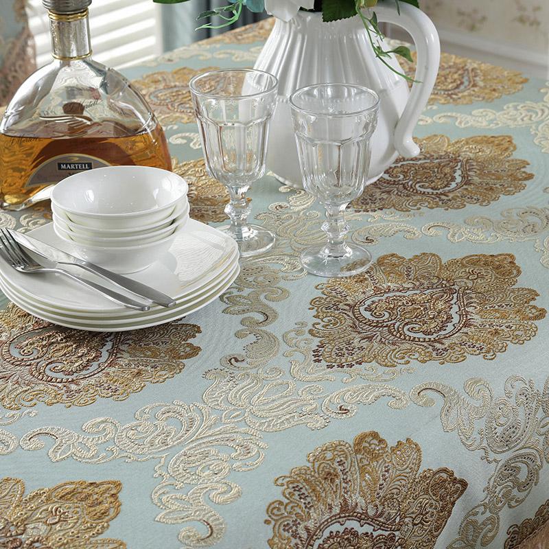 Table Cloth Jacquard Europe Luxury Embroidered Tablecloth Table Dining Table Cover Flower Tablecloths Table Flag Chair Cover