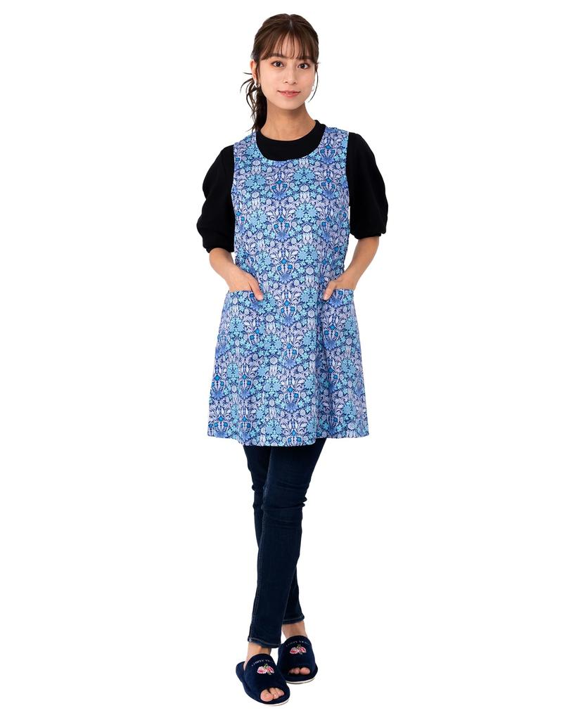 LIBERTY Floral Scandinavian FREE [NAIGAI] Apron, Stylish, Water-Repellent, Pockets, Style, Tie-Back, Kitchen, Nursery, Women's, 70554006,