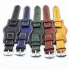 Onthelevel Vintage Leather Watch Strap 22mm 24mm Watch Band Yellow Red With Mat Black Wrist Protection Watchband For Panerai #D