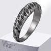 Vnox Herren Vintage Unregelmäßiger Konkaver Ring, 6 mm Breit Edelstahl Punk Retro Graue Ringe, Endlose Liebe Jahrestagsgeschenk für Ihn