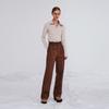 MAKE A TOAST Check Two Tuck Slacks Check Brown