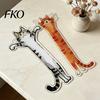 Cat Design Bookmark 5Pcs Acrylic Long Bookmark, Book Mark for Reading Women & Waterproof Men, Decorative Kitten Page Marker, Gifts Readers Lovers