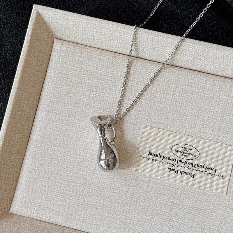 Minimalist Water Drop Pendant Necklace Sweater Chain