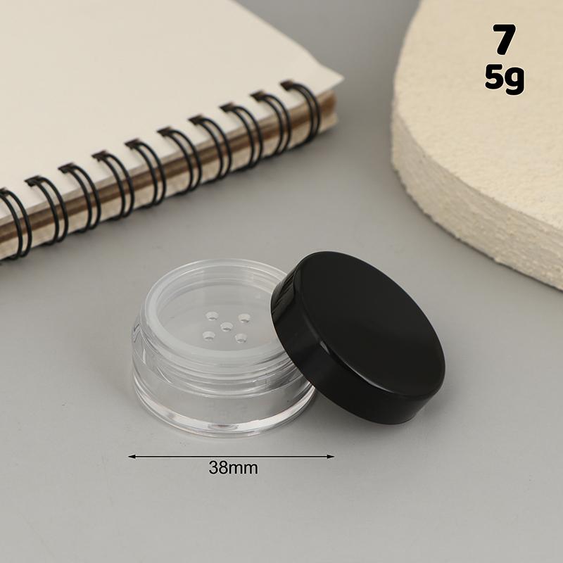 Empty Plastic Loose Powder Jar with Rotating Sifter 5/10/20/30g Cosmetic Makeup Filling Container with Twist Lid