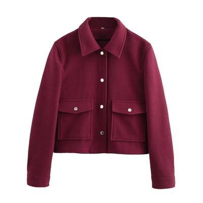 New Autumn Models, Women's Clothing, European and American French Design, Fashionable and Versatile Casual Double-pocket Woolen Jacket