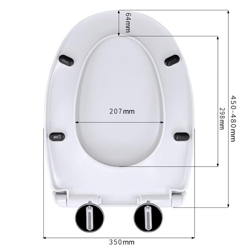 MDNG One-Touch Long O-Shape Toilet Seat Cover