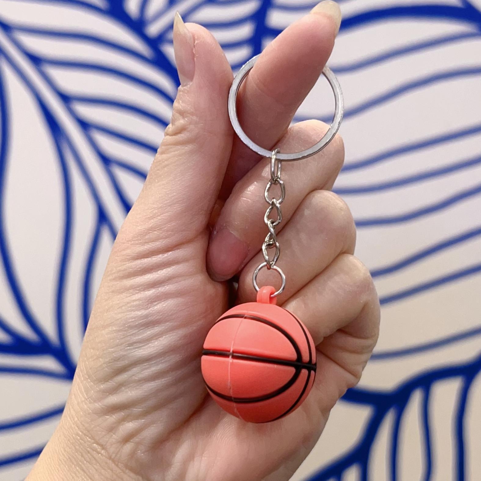 

3D спортивный брелок: Украшения для школьных ранцев на тему баскетбола, футбола, тенниса и бильярда