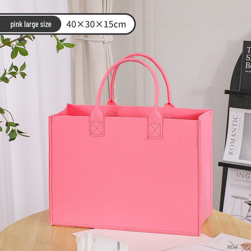 Customizable Large Capacity Felt Tote Bag for Weddings, Banquets, & Parties