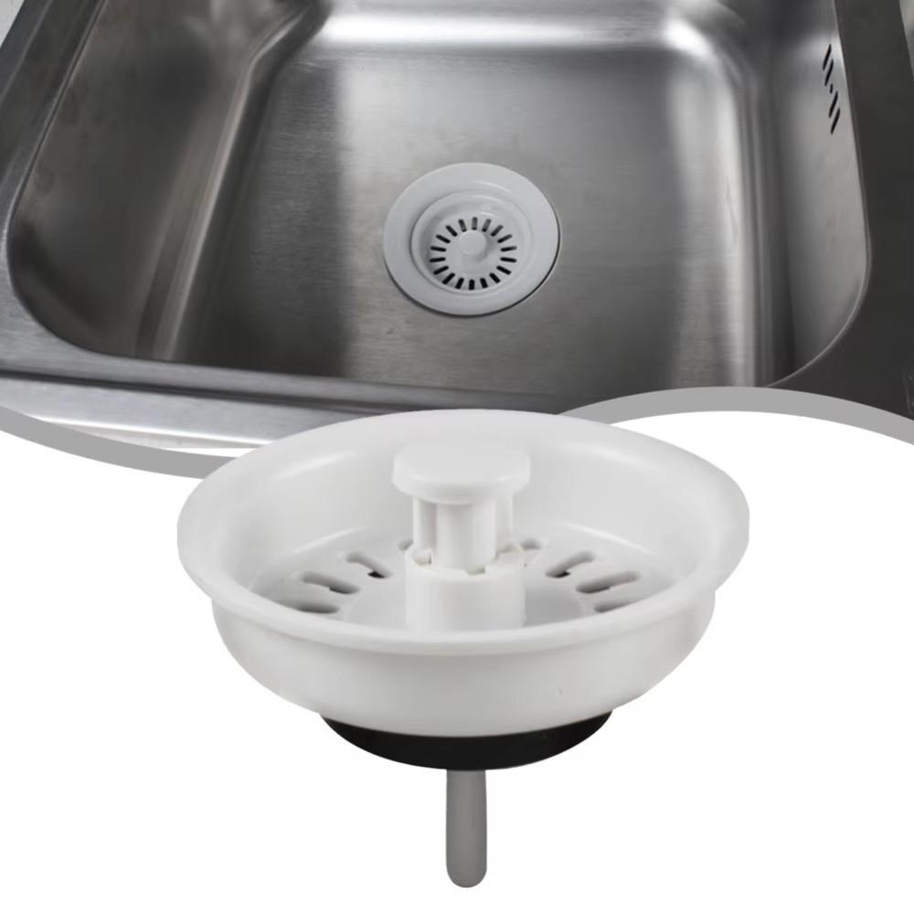 Tappo Filtro Bianco in Plastica per Lavandino Rete Fine Scarico Acqua Lavabo Filtro Scarico Cucina Tappo Lavabo