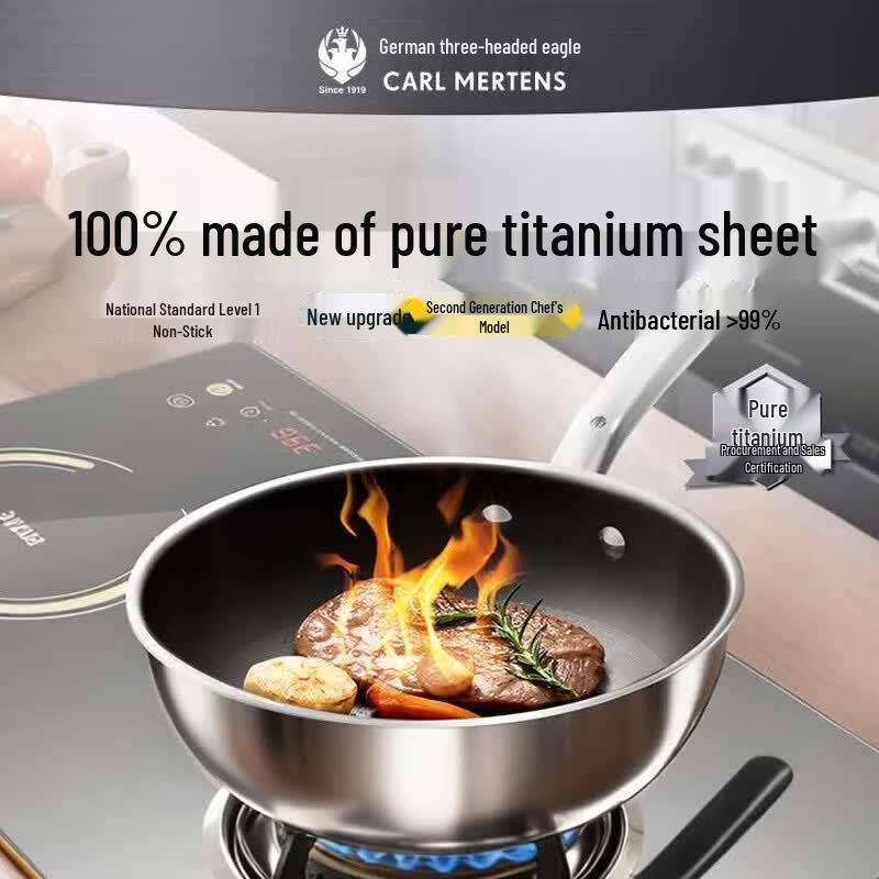 Three-Head Eagle Pure Titanium Non-Stick Wok