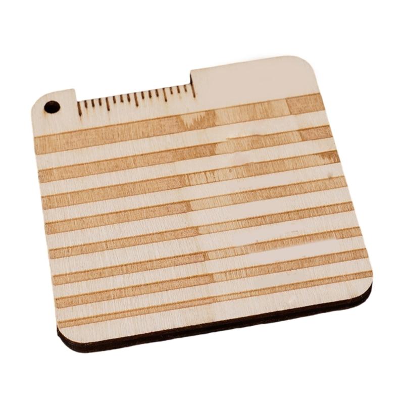 Dřevěná měrka na pletací jehlice Měrka na pletení Pletací nástroj Tkací měřicí nástroj Pletařské pravítko Háčkovací doplňky