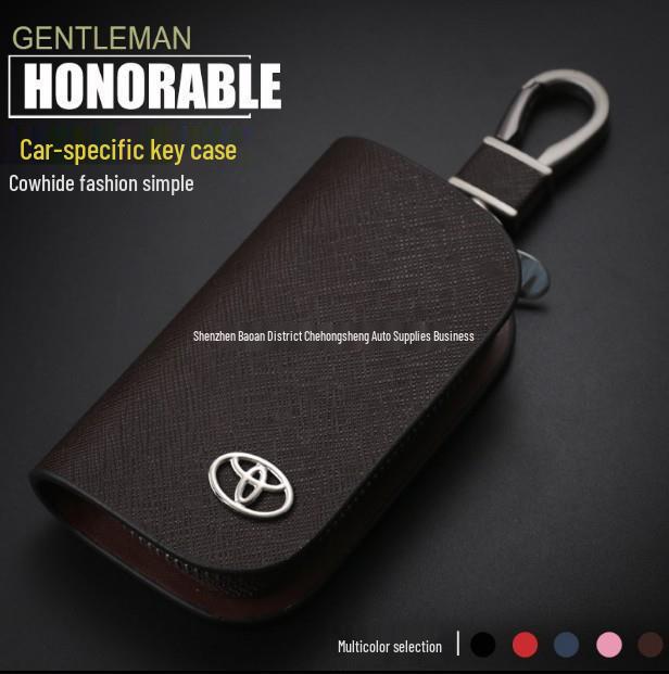 Universal Cross Pattern Car Key Bag with Zipper and Waist Hook