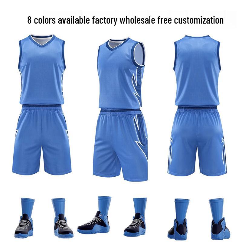 

Men s Ultra-Fast Quick-Dry Basketball Team Jersey Set - Trendy Summer League Uniform 2XS світло-синій колір