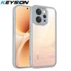 KEYSION Transparent Phone Case for VIVO V70 Soft Silicone+PC HD Clear Simple Shockproof Phone Back Cover for VIVO V70 5G