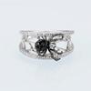 Black Spider Animal Female Jewelry White Spider Web Micro Paved Zircon Stone Fashion Women Personality Finger Ring