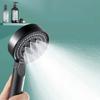 5 Mode Shower Head ABS Plastic Black Fixed Support