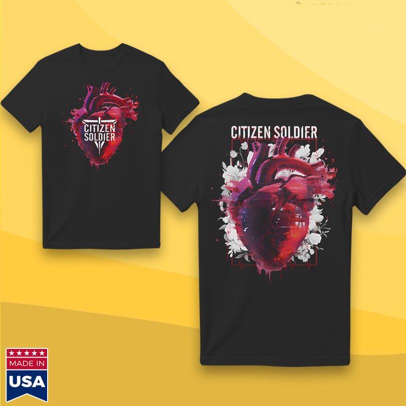 

Citizen Soldier Футболка Черная The HeartSupport Tour Размеры S-5XL 2-сторонняя QA1526 Унисекс Футболка XXL