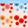 Colorful Decorative Paper Fan Set Of 6 For Stunning Event Decor And Display