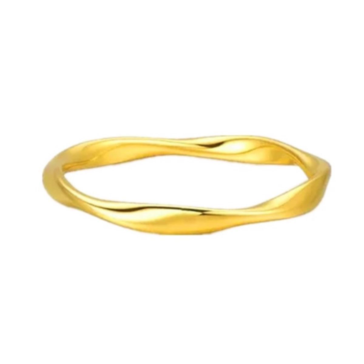 

Minimalist Mobius Ring for Women – Simple Wave Design, Smooth Glossy Finish, Adjustable Sweet Jewelry 10No.