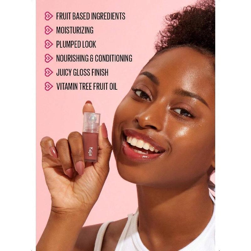 Kaja Dewy Bar - Creamy Multi - Stick Blusher & Lip Balm 03 Peach Cobbler 10g+ Juicy Glass Lip Oil 05 Plum Paloma Bundle, Sheer To Medium Buildable