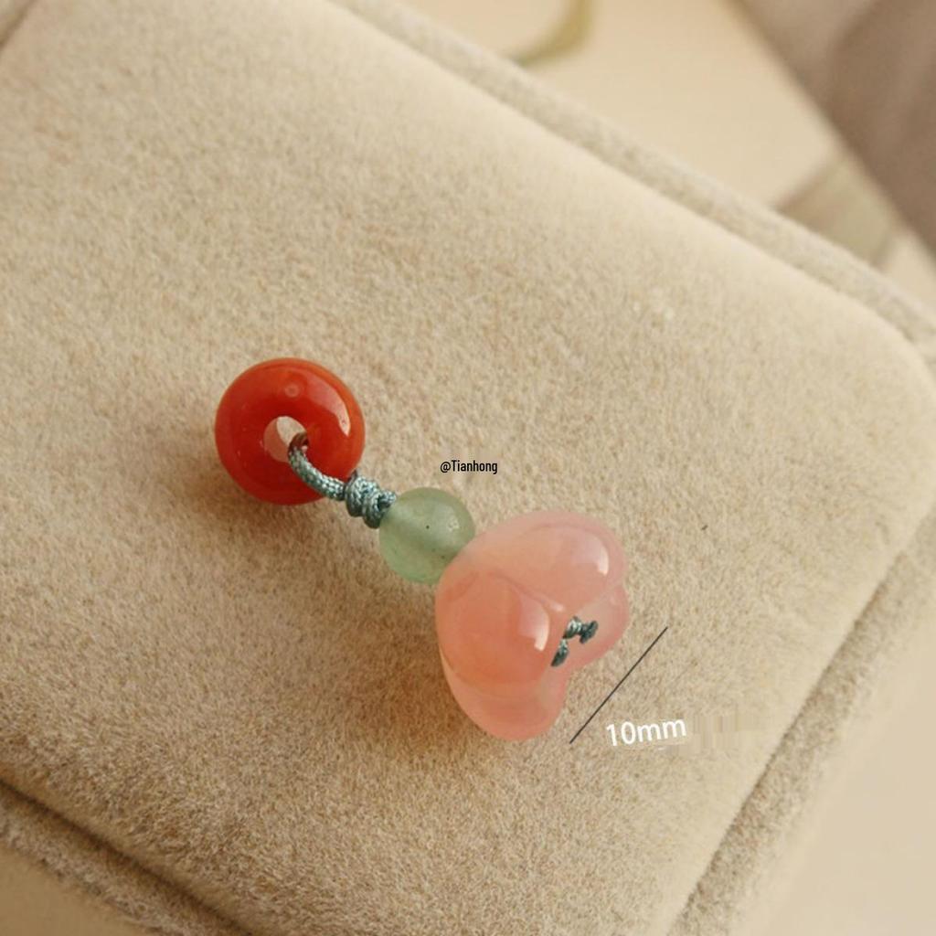 Southern Red Hetian Jade Pendant Beads Bracelet Necklace Accessories
