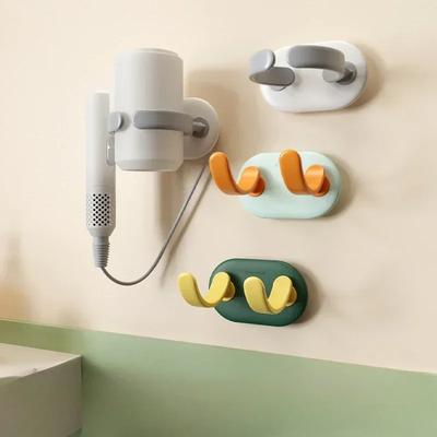 Support Sèche-Cheveux Mural Réglable Rangement Sèche-Cheveux Salle de Bain Support Sèche-Cheveux Sans Perçage Organisateur Sèche-Cheveuxstyle