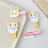 2Pcs Cute Cartoon Cat Hair Clip Fluffy Fuwa Nyanko Kitten Hairpin Duckbill Clip Sweet All-Match Bangs Clip Girl Hair Accessories