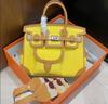 Nuova borsa da donna in vera pelle con inserto in tela alla moda, tracolla lavorata a maglia, borsa da donna a tracolla diagonale a mano