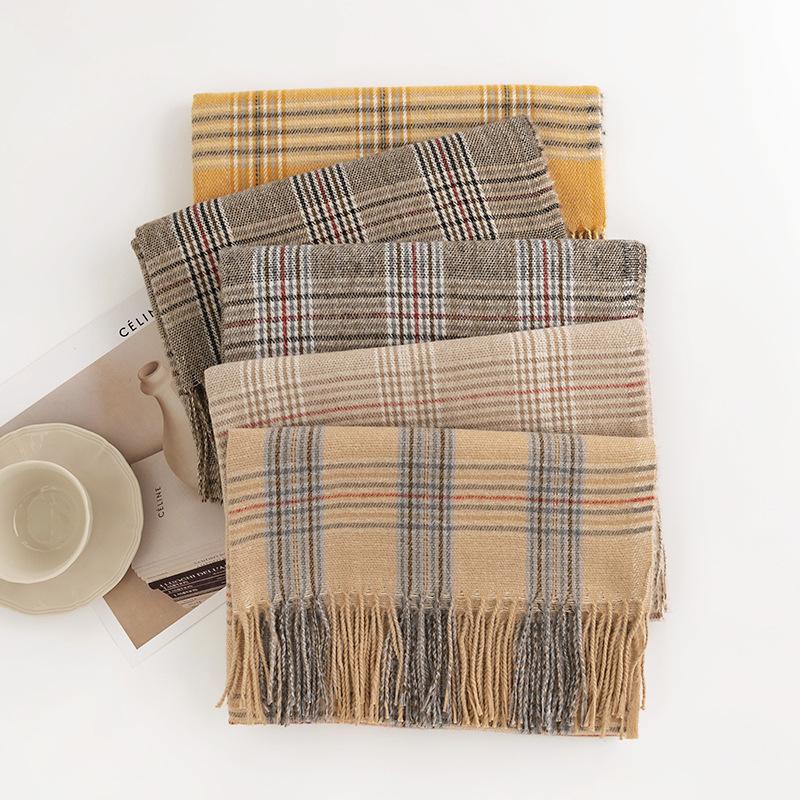 European and American Street Imitation Cashmere Scarf Fashionable Commuting Scarf for Women Simple and Versatile Scarf Warm Shawl