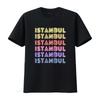 Istanbul City Proud Travel Text Neon Lights Design Classic Fit T Shirt vintage Washed Slightly designer clothes Stylish Soft