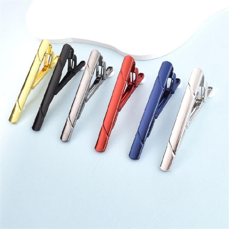 Men Stainless Steel Tie Clip Textured Grip Suit Accessories Wedding Business Use