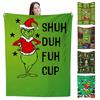 Flannel Blanket Digital Print For Midday Rest Blanket, Christmas Cartoon Air-conditioned Blanket.