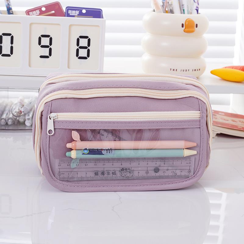 New Transparent Pencil Case, Nine-layer Panda Pencil Case, Large-capacity Stationery Case, High-value Pencil for Junior High School Students and Girls