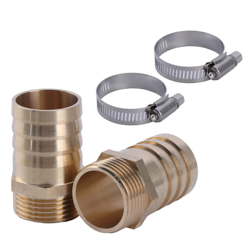 Convenient 1" Hose Attachment Set Practical 1" Hose Fitting Set with Clamps Hose Nozzle set Suitable for Various Uses