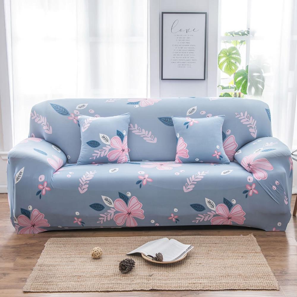 Stretchable Printed Sofa Cover Full Elastic Slipcover 4 Seasons Soft Fabric Protector