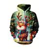 Autumn Winter Christmas Series 3D Digital Printed Men's Women's Loose Fitting Pullover Hoodies Fashionable Cartoon Long Sleeved Hoodies