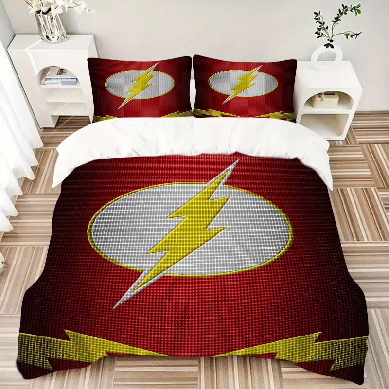 3pcs Flash Logo Cover Set,Soft Comfortable Duvet Cover,Guest Room (1*Duvet Cover + 2*Pillowcases, Without Core) yy251024089