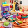 Tea Time Playset Kids Pretend Cooking Toy Table Snack Afternoon Tea Toy Set Pretend Play
