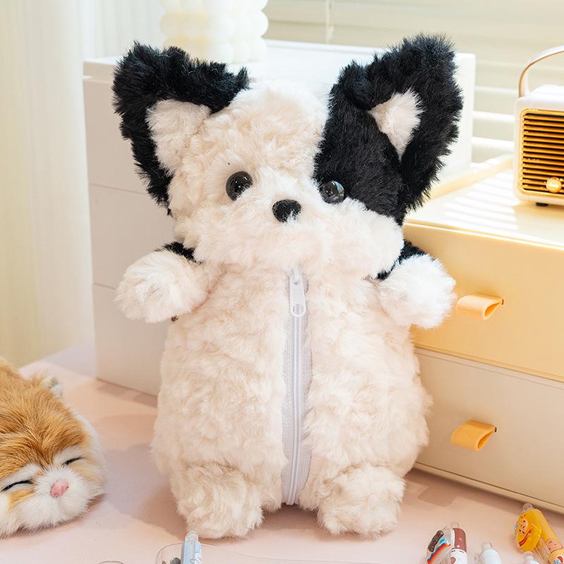 Cute Corgi Puppy Plush Pencil Case & Doll: Kids' Comfort Stationery Storage