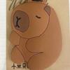 Unique Capybara Bag Pendant Cartoon Luggage Label PVC Identifier Japanese Kawaii Culture Inspired Portable Label