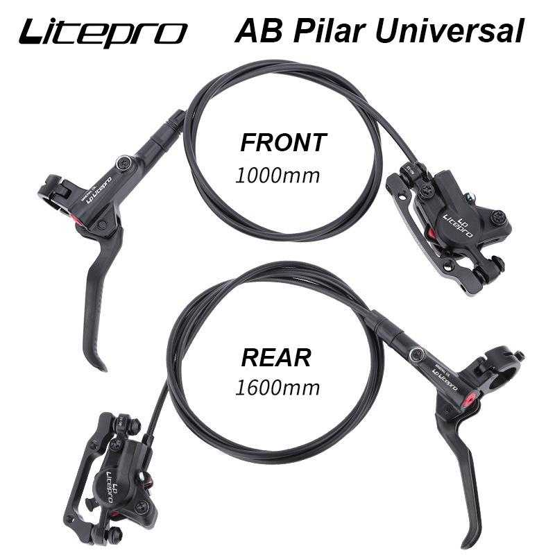 Buy Folding Bike Hydraulic Disc Brake Calipers Front Rear 1000/1600mm