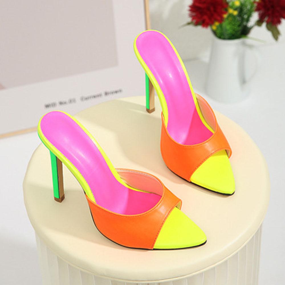 

Новые летние женские босоножки-лодочки с открытым носком, элегантные шикарные босоножки на очень тонком высоком каблуке, туфли-тапочки для ночного клуба 37