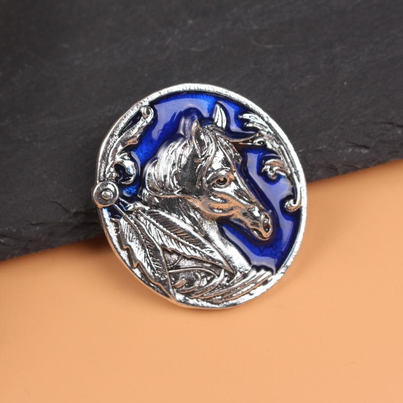 Medieval Vintage Western Horse Brooch Literary Retro Old Jewelry