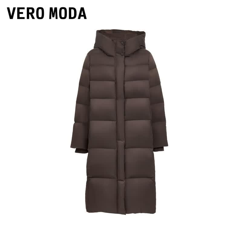 VEROMODA Women s Hooded Pleated Down Jacket L