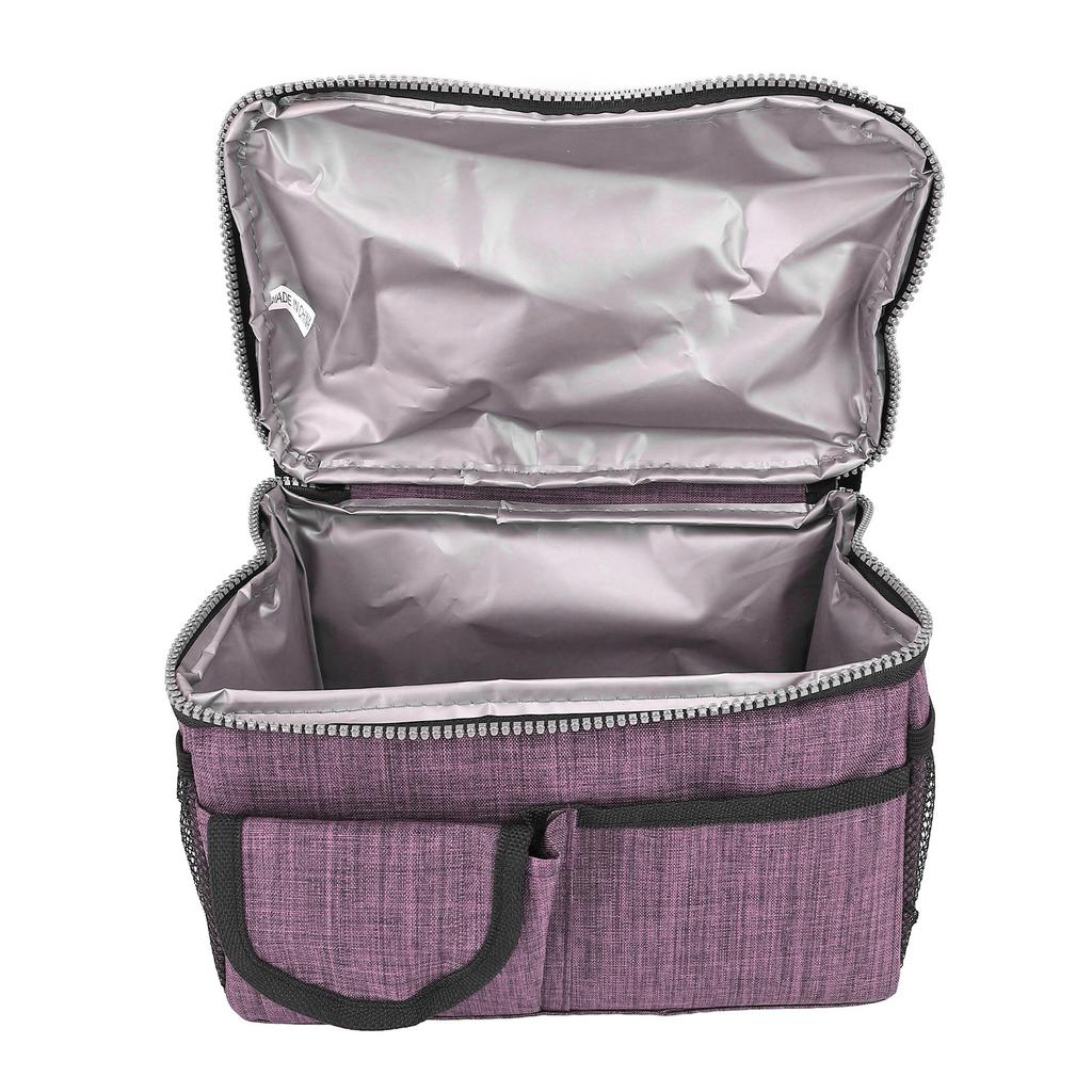 Insulated Lunch Bag Oxford Cloth Large Capacity Leakproof Dual Layer Picnic Bag for Work Office